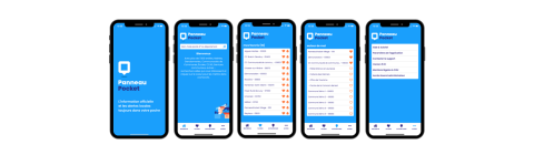 Ecrans de l'application mobile PanneauPocket