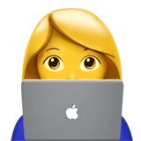 emoji femme sur ordinateur