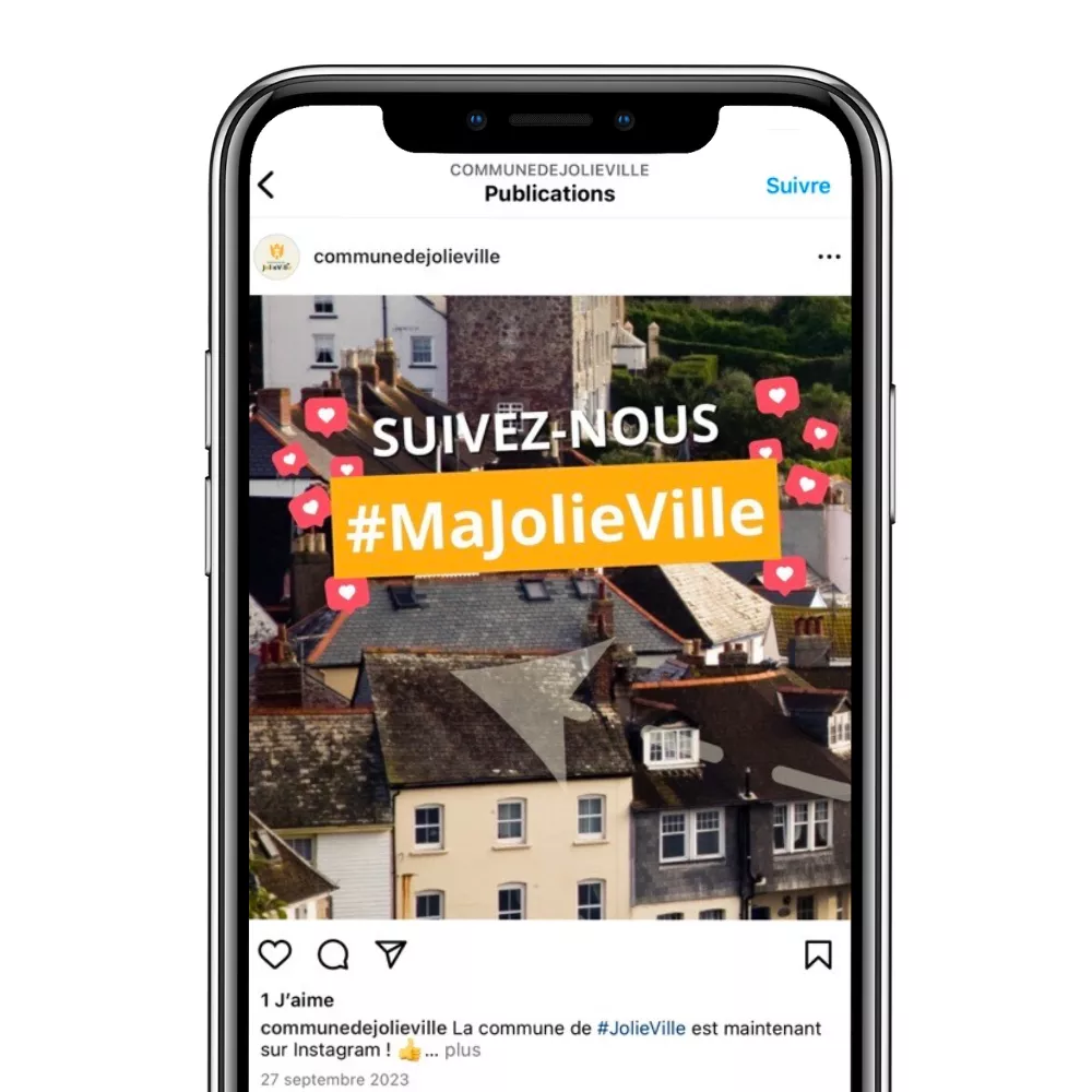 visuel d'une collectivité sur instagram