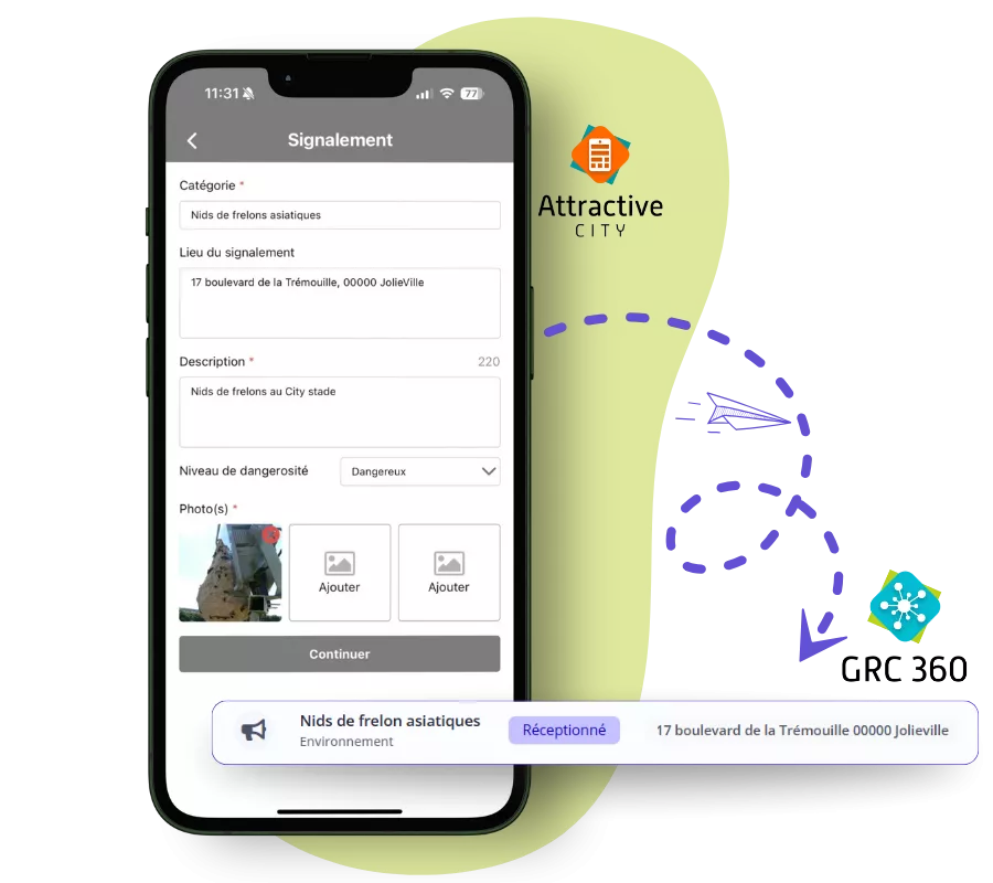 gestion des signalements dans grc 360
