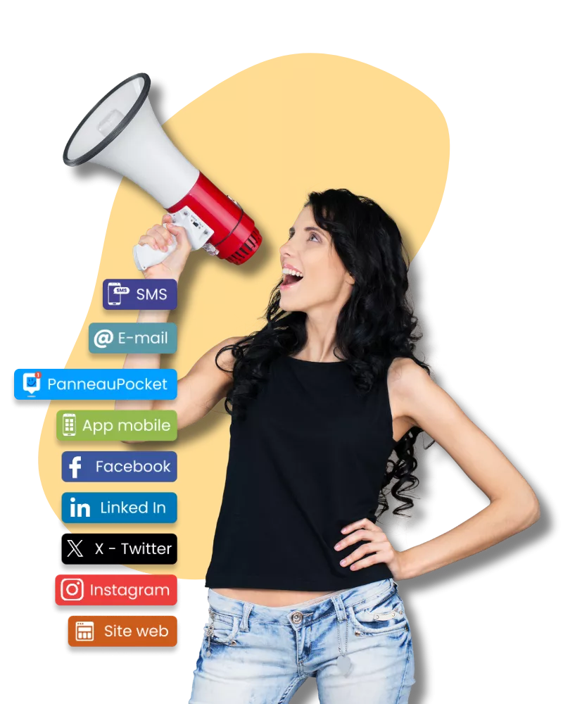 visuels Communicity et canaux de communication