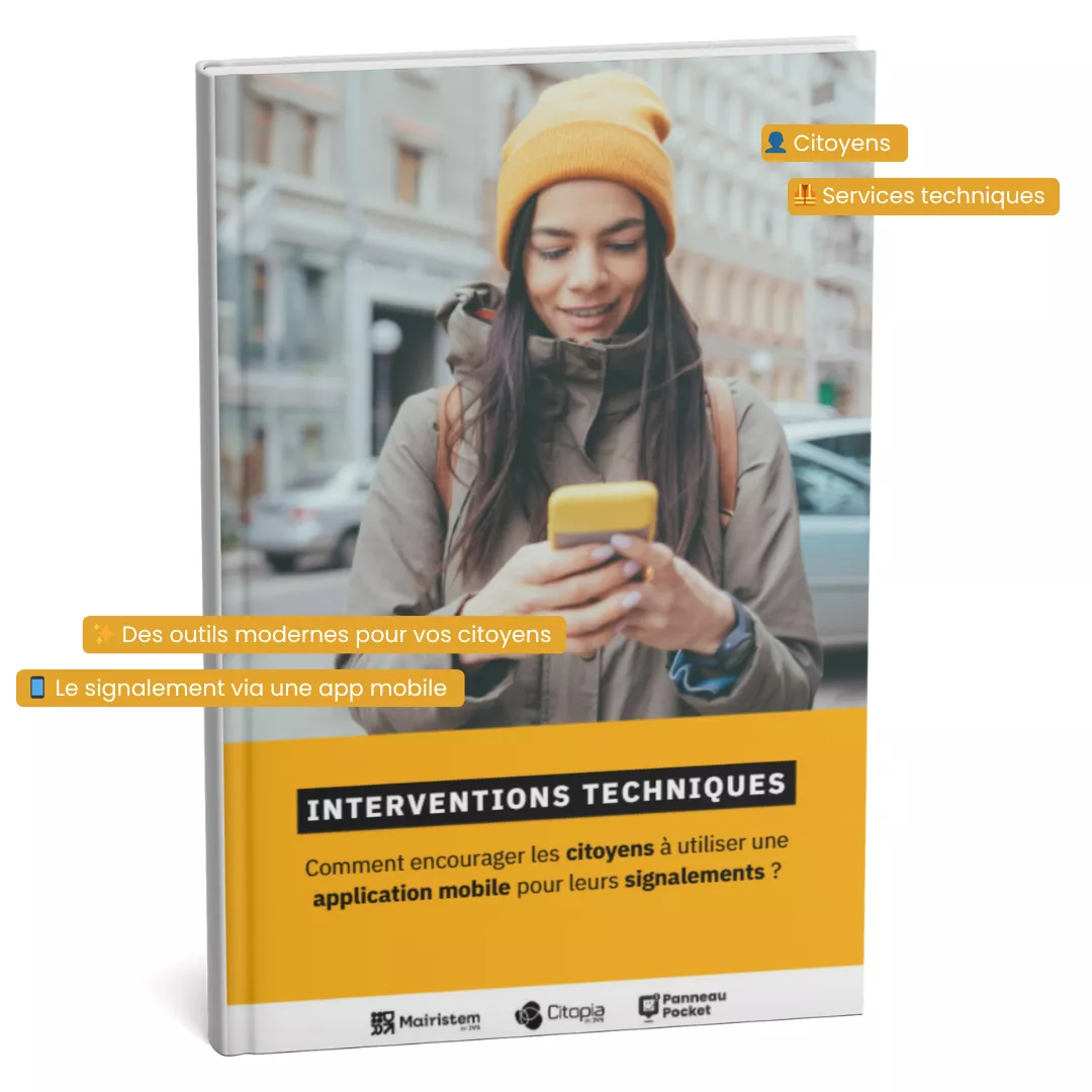 Visuel guide app mobile pour signalement