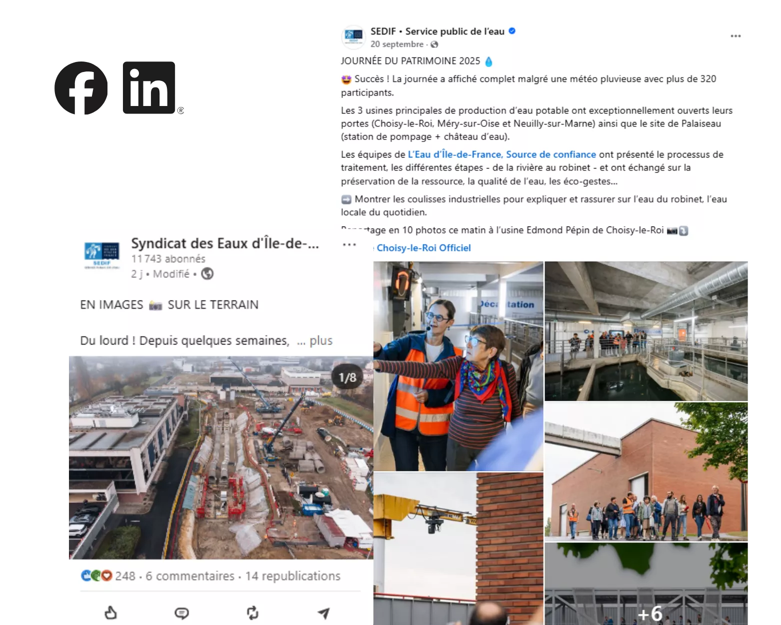 Exemples de communication du Syndicat des Eaux d’Ile-de-France (SEDIF) 