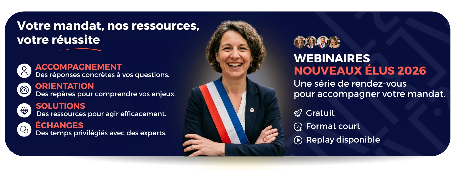 programme webinaires nouveaux élus 2026 Groupe JVS