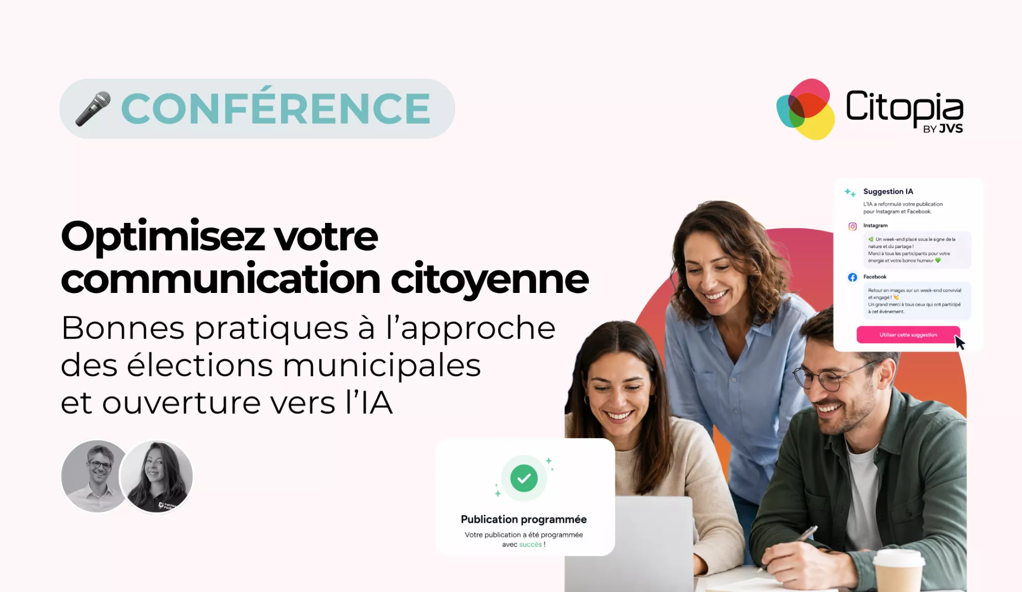Conférence "Optimisez votre communication citoyenne : Les bonnes pratiques à l’approche des élections municipales et ouverture vers l’intelligence artificielle"