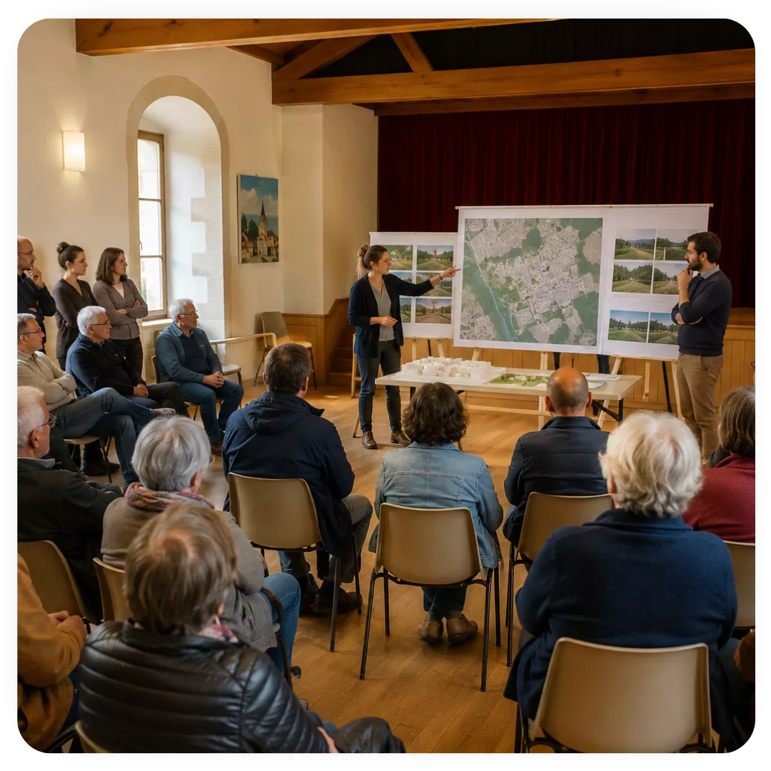 Concertation publique dans une petite commune