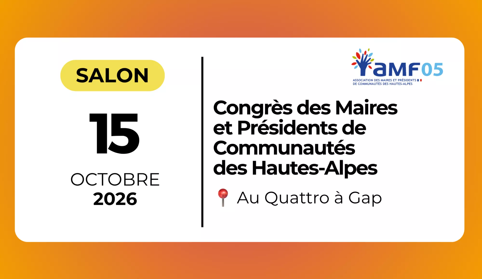 Congrès des Maires et Présidents de Communautés des Hautes-Alpes