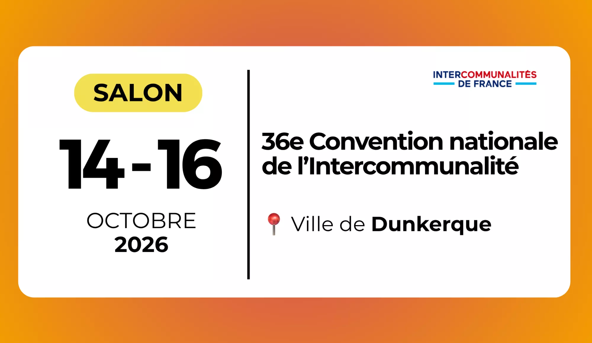 36e Convention des Intercommunalités de France