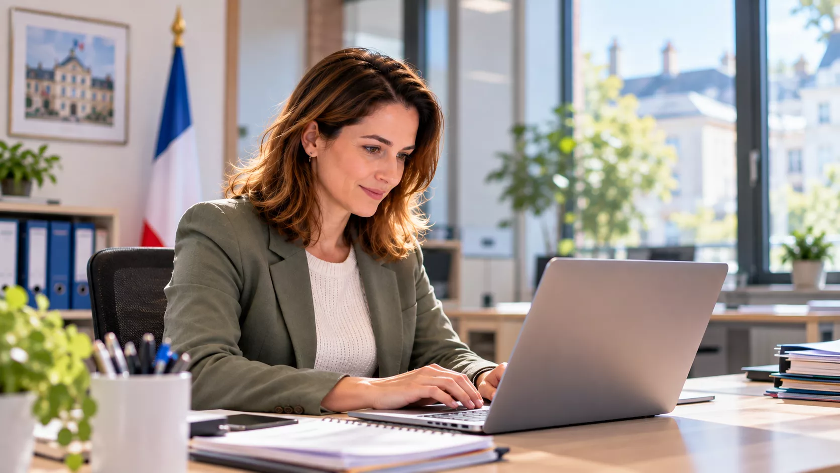 agent territorial sur son ordinateur utilisant l'IA